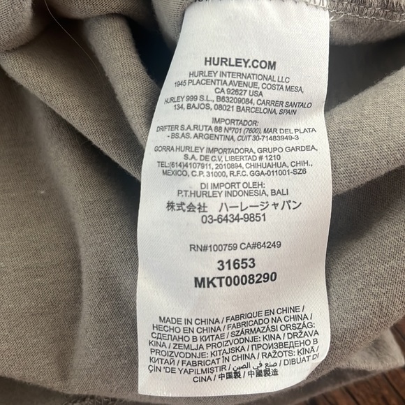 Hurley H2O-Dri Short Sleeve Polo in Grey - Picture 4 of 5